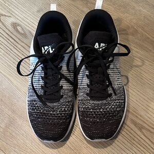 APL Men's Black and White Athletic Shoes